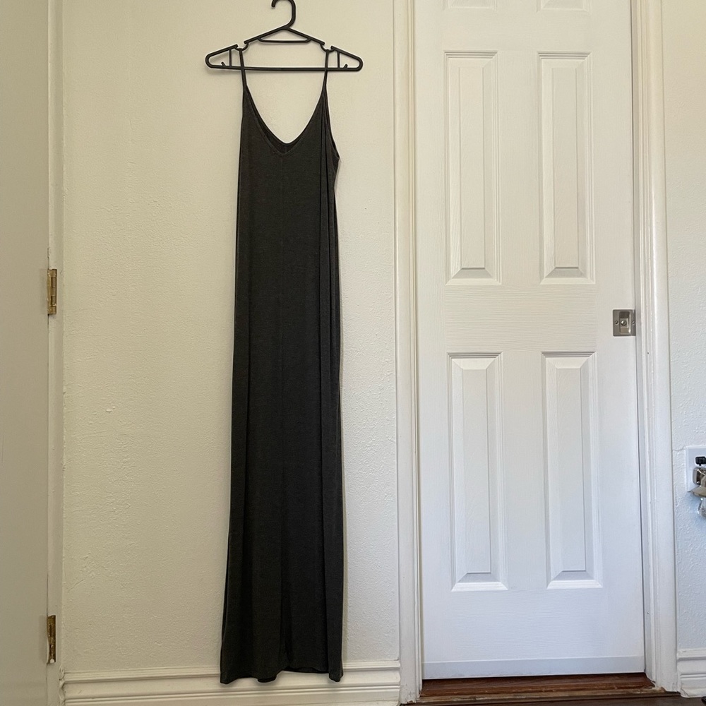 gray maxi dress sz S